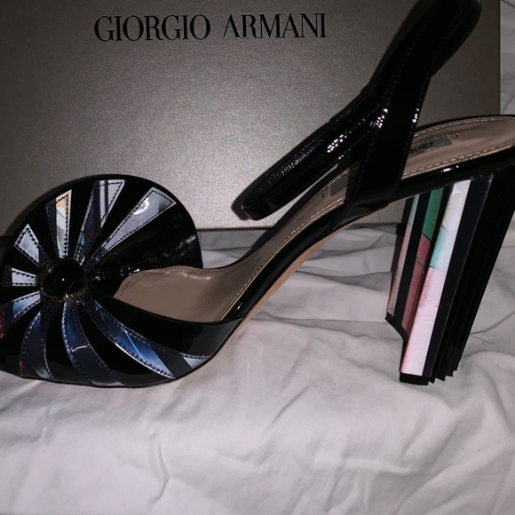Giorgio Armani high heel sandals sz 38 - Picture 2 of 7